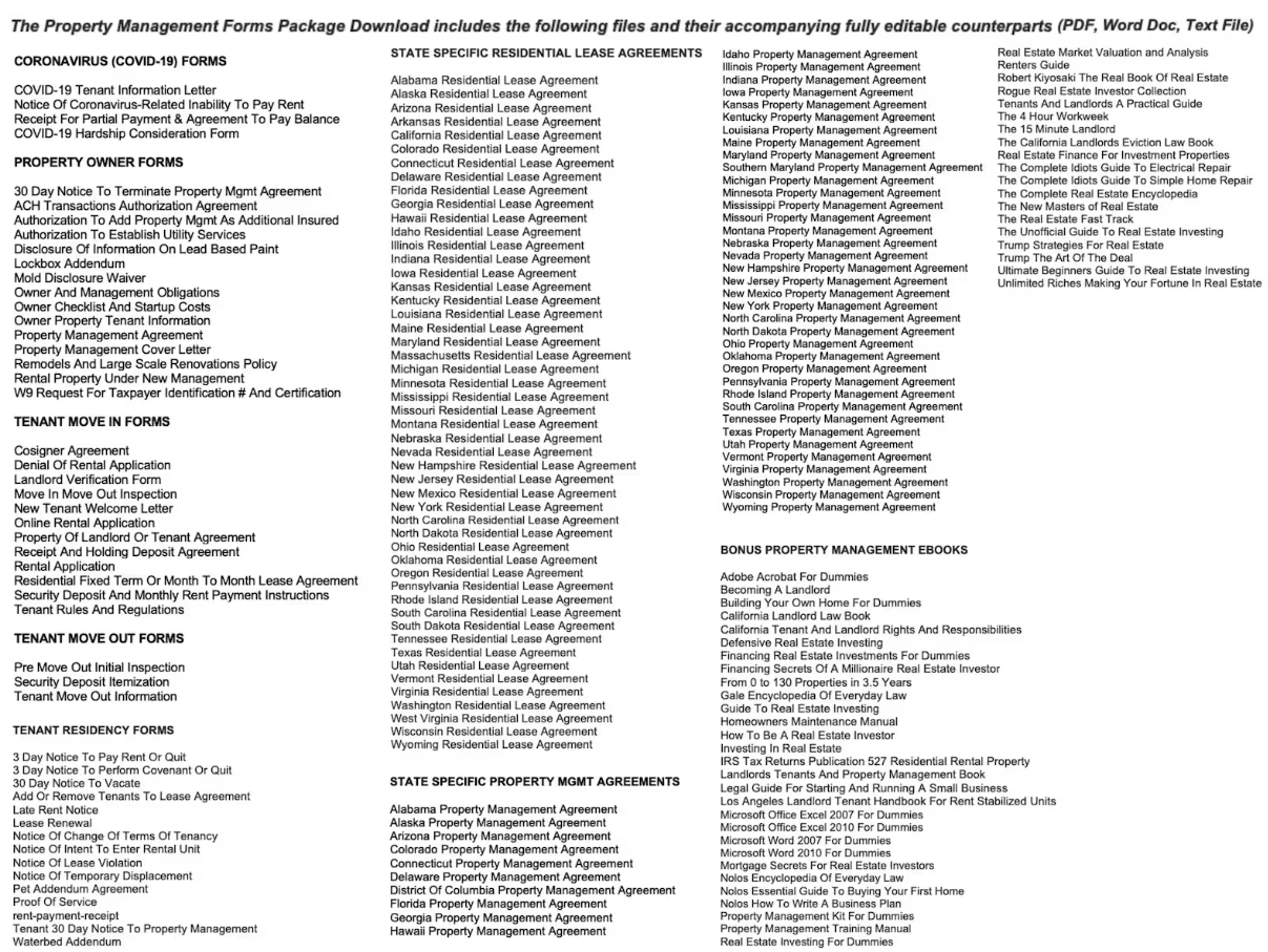 Property Management Master Kit