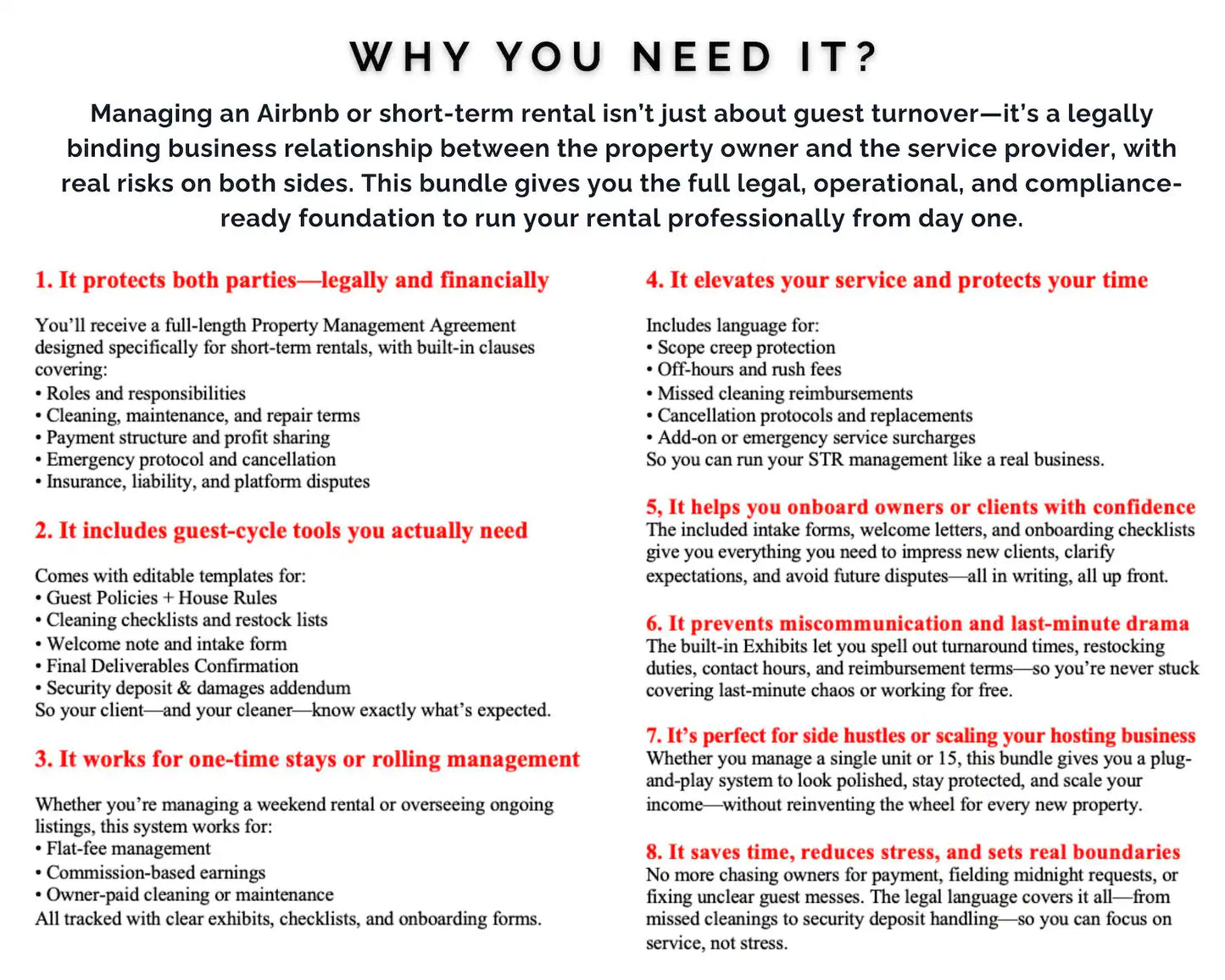 Short-Term Rental Property Management Contract