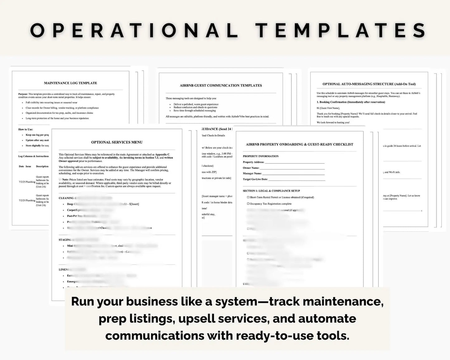 Short-Term Rental Property Management Contract