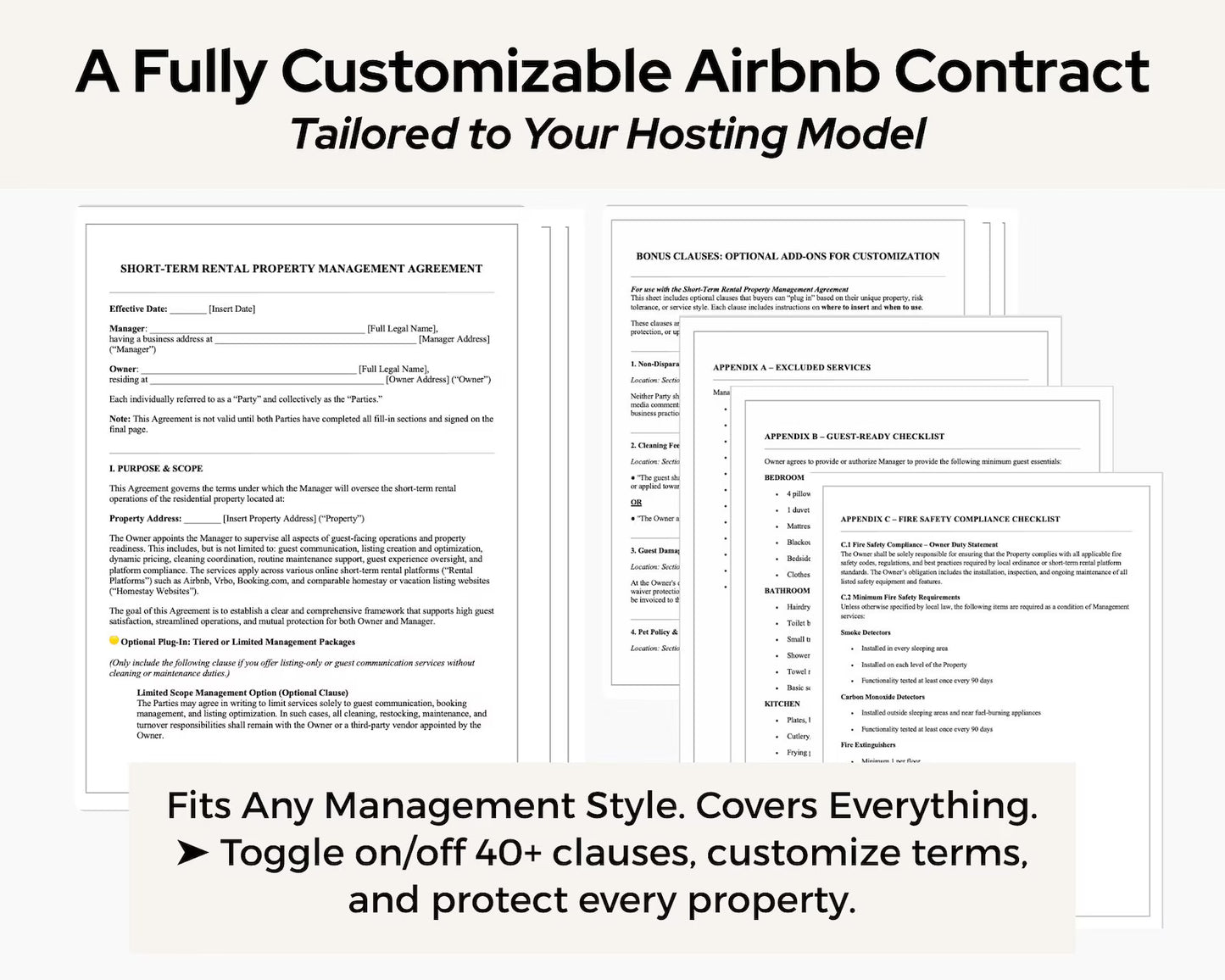 Short-Term Rental Property Management Contract