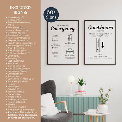 The Ultimate Airbnb Host Sign Kit – 60 Editable Templates to Impress Every Guest