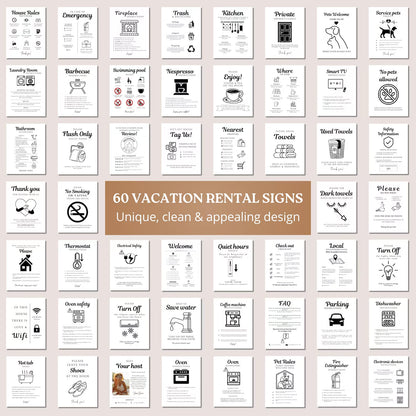 The Ultimate Airbnb Host Sign Kit – 60 Editable Templates to Impress Every Guest