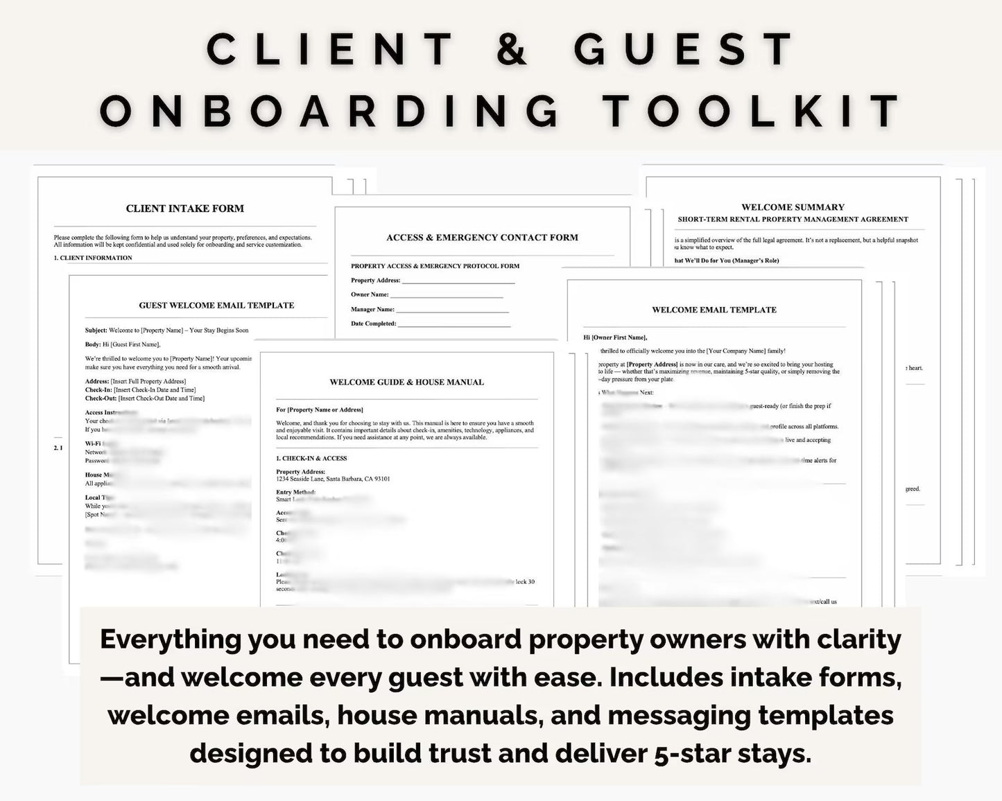 Short-Term Rental Property Management Contract
